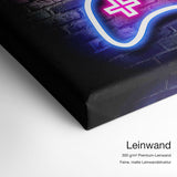 Gamer Girl – Leinwand Qualitätsdetail mit 300 g/m² Premium-Leinwand und feiner, matter Leinwandstruktur