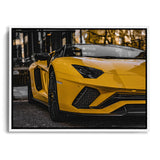 Lamborghini Frontschürze Wandbild mit Bilderahmen 