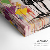 Geschwister für immer – Leinwand Qualitätsdetail mit 300 g/m² Premium-Leinwand und feiner, matter Leinwandstruktur