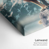 Get to the Top – Leinwand Qualitätsdetail mit 300 g/m² Premium-Leinwand und feiner, matter Leinwandstruktur