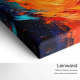 Glaube an dich und alles ist möglich – Leinwand Qualitätsdetail mit 300 g/m² Premium-Leinwand und feiner, matter Leinwandstruktur