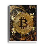 Wandbild Cryptowährung Bitcoin