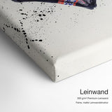 Graffiti Heart – Leinwand Qualitätsdetail mit 300 g/m² Premium-Leinwand und feiner, matter Leinwandstruktur