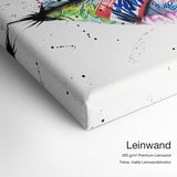 Graffiti Lips – Leinwand Qualitätsdetail mit 300 g/m² Premium-Leinwand und feiner, matter Leinwandstruktur