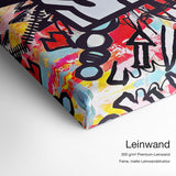Heart Vibes – Leinwand Qualitätsdetail mit 300 g/m² Premium-Leinwand und feiner, matter Leinwandstruktur