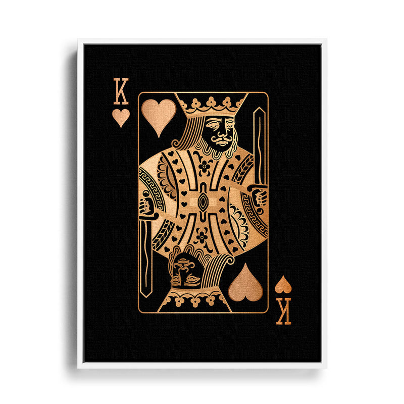 Kartenspiel Herz König Leinwandmotiv