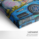 In Gold we Trust – Leinwand Qualitätsdetail mit 300 g/m² Premium-Leinwand und feiner, matter Leinwandstruktur