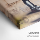 Innocent Kisses – Leinwand Qualitätsdetail mit 300 g/m² Premium-Leinwand und feiner, matter Leinwandstruktur