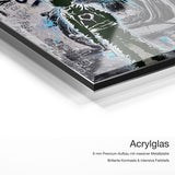 It all starts with a Dream – Motorbike – Acrylglas Qualitätsdetail mit 6 mm Premium-Aufbau, massiver Metallplatte und intensiver Farbtiefe