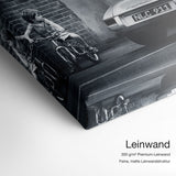 It All starts with a Dream black/white – Leinwand Qualitätsdetail mit 300 g/m² Premium-Leinwand und feiner, matter Leinwandstruktur