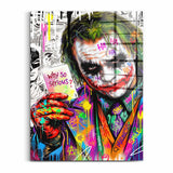 Joker im Pop-Art-Stil „Why so serious“ – Joker Why So Serious Premium Wandbild