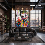 Joker im Pop-Art-Stil „Why so serious“ – Joker Why So Serious Wandbild als Wanddekoration