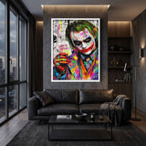 Joker im Pop-Art-Stil „Why so serious“ – Joker Why So Serious Leinwandbild fürs Büro