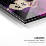 Joker vs. Batman – Acrylglas Qualitätsdetail mit 6 mm Premium-Aufbau, massiver Metallplatte und intensiver Farbtiefe