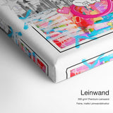 KING of Art – Leinwand Qualitätsdetail mit 300 g/m² Premium-Leinwand und feiner, matter Leinwandstruktur