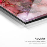 Kraft – Acrylglas Qualitätsdetail mit 6 mm Premium-Aufbau, massiver Metallplatte und intensiver Farbtiefe