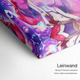 Lola Power – Leinwand Qualitätsdetail mit 300 g/m² Premium-Leinwand und feiner, matter Leinwandstruktur