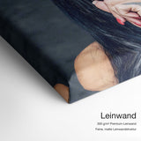 La Catrina – Leinwand Qualitätsdetail mit 300 g/m² Premium-Leinwand und feiner, matter Leinwandstruktur