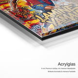 Lamine Yamal – Acrylglas Qualitätsdetail mit 6 mm Premium-Aufbau, massiver Metallplatte und intensiver Farbtiefe