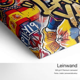 Lamine Yamal – Leinwand Qualitätsdetail mit 300 g/m² Premium-Leinwand und feiner, matter Leinwandstruktur