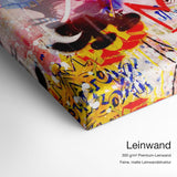 Life is Beautiful – Leinwand Qualitätsdetail mit 300 g/m² Premium-Leinwand und feiner, matter Leinwandstruktur