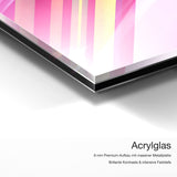 Life is Beautiful 2 – Acrylglas Qualitätsdetail mit 6 mm Premium-Aufbau, massiver Metallplatte und intensiver Farbtiefe