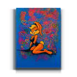 Lola Bunny als Liebesmotiv im Pop-Art-Stil – Lola Love Wandbild auf Leinwand