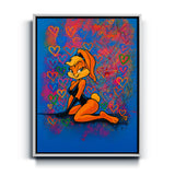 Lola Bunny Pop-Art – Lola Love Leinwand mit Bilderrahmen