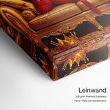 Lola and Bunny – Leinwand Qualitätsdetail mit 300 g/m² Premium-Leinwand und feiner, matter Leinwandstruktur