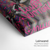 Louis Lippenstift – Leinwand Qualitätsdetail mit 300 g/m² Premium-Leinwand und feiner, matter Leinwandstruktur