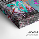 Love Soup – Leinwand Qualitätsdetail mit 300 g/m² Premium-Leinwand und feiner, matter Leinwandstruktur