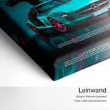 Mercedes SLS AMG – Leinwand Qualitätsdetail mit 300 g/m² Premium-Leinwand und feiner, matter Leinwandstruktur