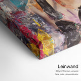 Marilyn Popart – Leinwand Qualitätsdetail mit 300 g/m² Premium-Leinwand und feiner, matter Leinwandstruktur