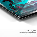 Mercedes SLS AMG – Acrylglas Qualitätsdetail mit 6 mm Premium-Aufbau, massiver Metallplatte und intensiver Farbtiefe