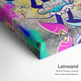 Micky Love – Leinwand Qualitätsdetail mit 300 g/m² Premium-Leinwand und feiner, matter Leinwandstruktur