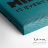 Mindset Haifisch – Leinwand Qualitätsdetail mit 300 g/m² Premium-Leinwand und feiner, matter Leinwandstruktur