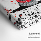 Money Bunny – Leinwand Qualitätsdetail mit 300 g/m² Premium-Leinwand und feiner, matter Leinwandstruktur