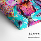 Monkey Legends – Leinwand Qualitätsdetail mit 300 g/m² Premium-Leinwand und feiner, matter Leinwandstruktur