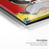 Mr. Monopoly – Acrylglas Qualitätsdetail mit 6 mm Premium-Aufbau, massiver Metallplatte und intensiver Farbtiefe