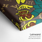 Mr. Burns – Leinwand Qualitätsdetail mit 300 g/m² Premium-Leinwand und feiner, matter Leinwandstruktur
