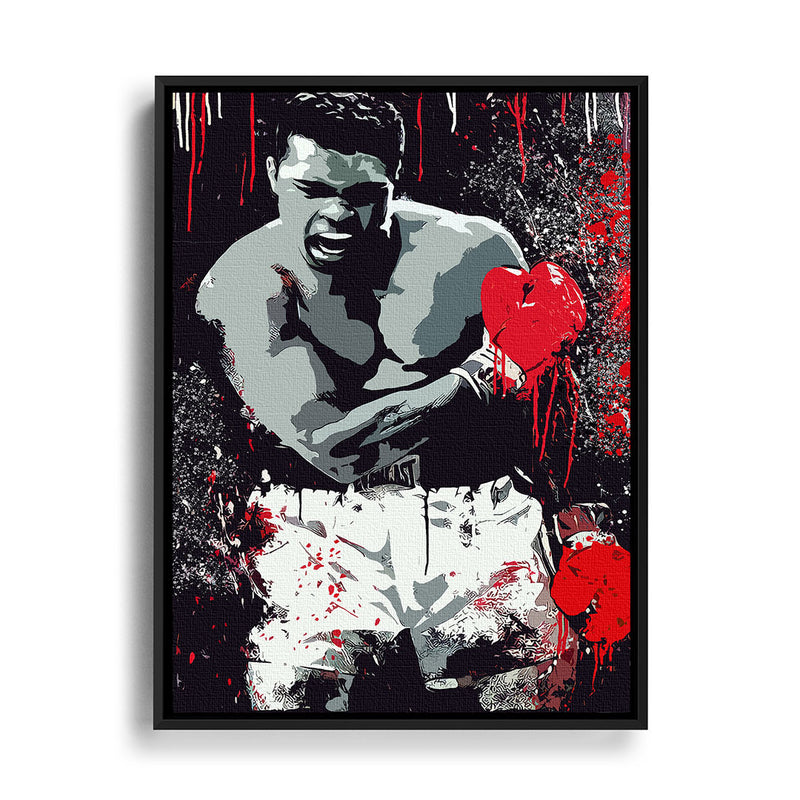 Leinwand von Mohammad Ali Siegtreffer Boxkampf