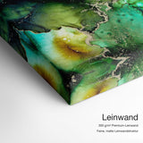 Mutter Erde – Leinwand Qualitätsdetail mit 300 g/m² Premium-Leinwand und feiner, matter Leinwandstruktur