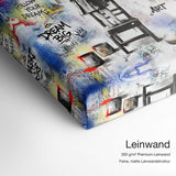 My Life my rules – Leinwand Qualitätsdetail mit 300 g/m² Premium-Leinwand und feiner, matter Leinwandstruktur