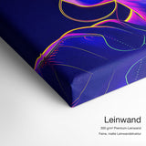 Neon Girl – Leinwand Qualitätsdetail mit 300 g/m² Premium-Leinwand und feiner, matter Leinwandstruktur