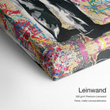 Never Give Up No. 2 – Leinwand Qualitätsdetail mit 300 g/m² Premium-Leinwand und feiner, matter Leinwandstruktur