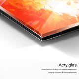 Nichts verändert sich, bis du dich veränderst – Acrylglas Qualitätsdetail mit 6 mm Premium-Aufbau, massiver Metallplatte und intensiver Farbtiefe