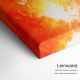 Nichts verändert sich, bis du dich veränderst – Leinwand Qualitätsdetail mit 300 g/m² Premium-Leinwand und feiner, matter Leinwandstruktur