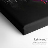 Officer Panda – Leinwand-Qualitätsdetail mit 300 g/m² Premium-Leinwand und feiner matter Leinwandstruktur