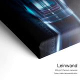 Porsche Next Level – Leinwand-Qualitätsdetail mit 300 g/m² Premium-Leinwand und feiner matter Leinwandstruktur