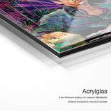 Pacino – Acrylglas-Qualitätsdetail mit 6 mm Premium-Aufbau, massiver Metallplatte und intensiver Farbtiefe